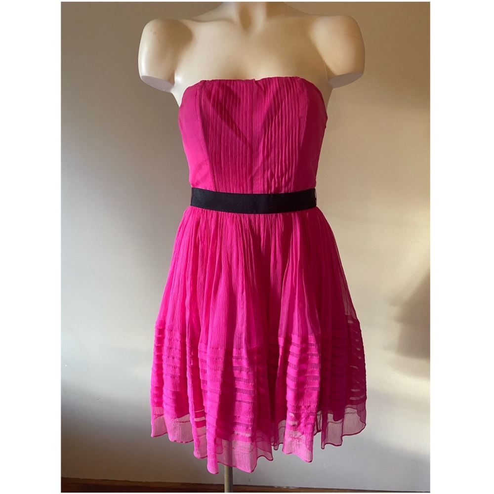 Falls 100% silk strapless A- line dress